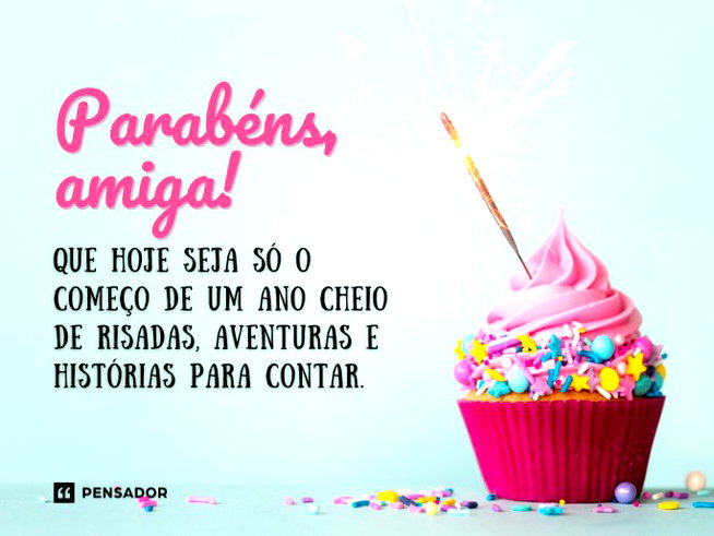 mensagem de aniversário para amiga virtual