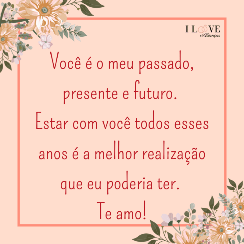 declaração de amor aniversário de casamento
