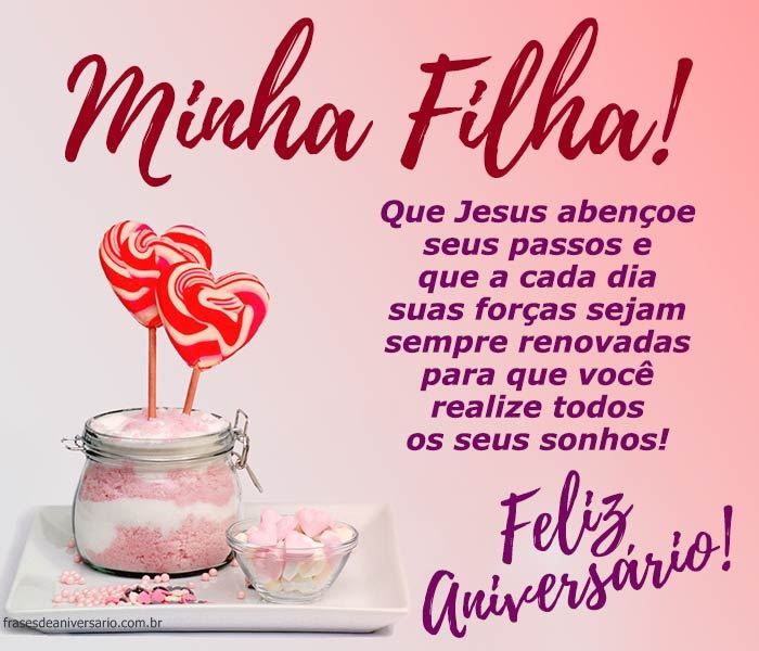 mensagem para filha que faz aniversário
