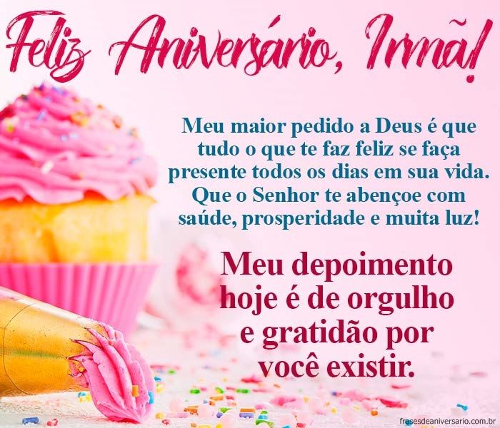 desejo de aniversário para irmã