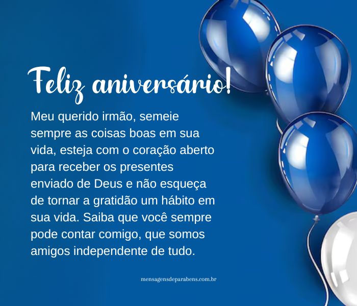 parabéns para irmão