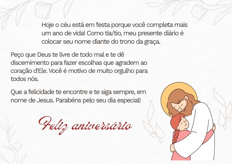mensagem de aniversário para sobrinha de tia