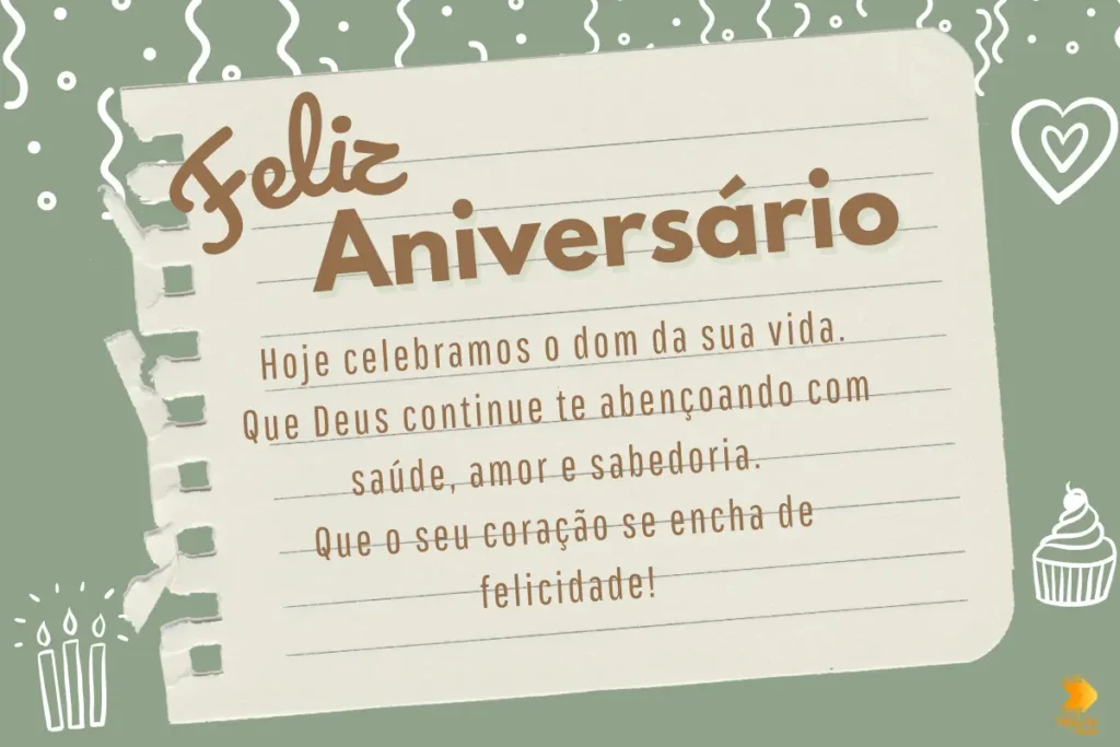 recados de aniversário com tema religioso feminino