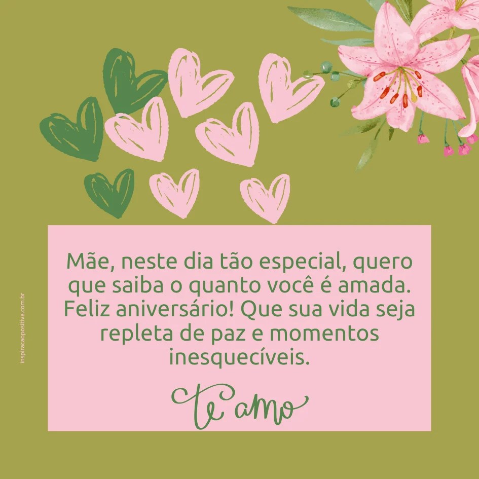 homenagem de aniversário para mãe
