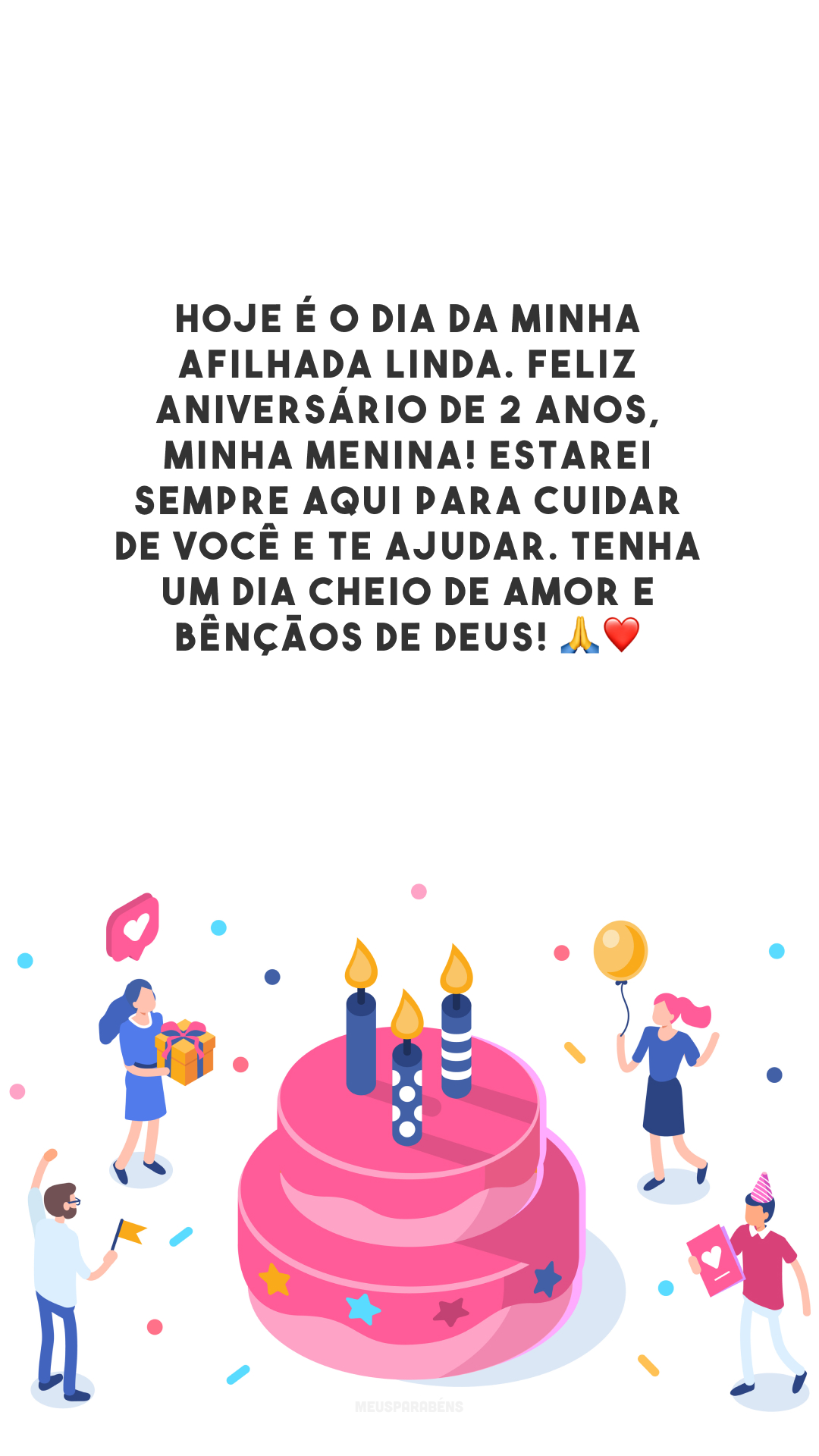 mensagem de aniversário para afilhada espiritualmente