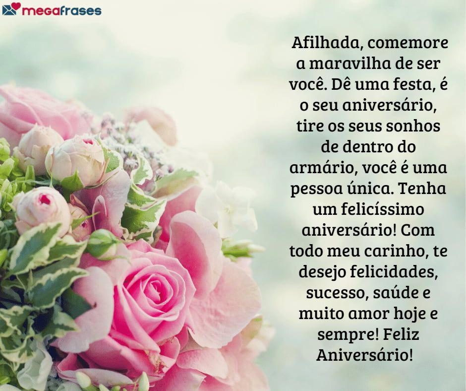 mensagens de aniversário para afilhada mais velha