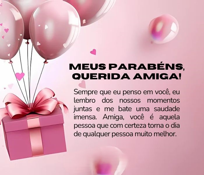 parabéns amiga distante