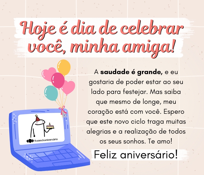 mensagem para amiga que está longe