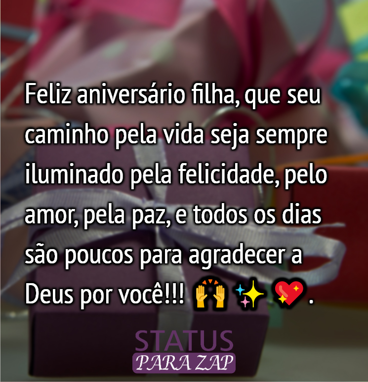 como escrever mensagem aniversário filha instagram