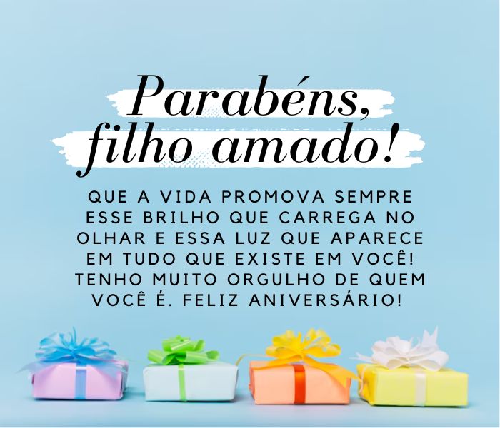 cartão de aniversário para filho pequeno