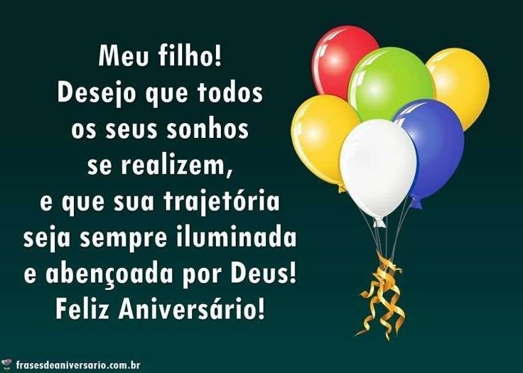 mensagem de parabéns para meu filho amado