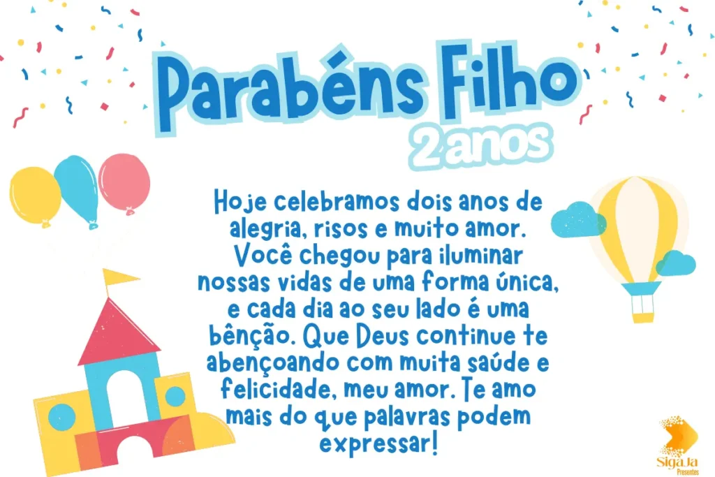 mensagens de aniversário para filho com bênçãos