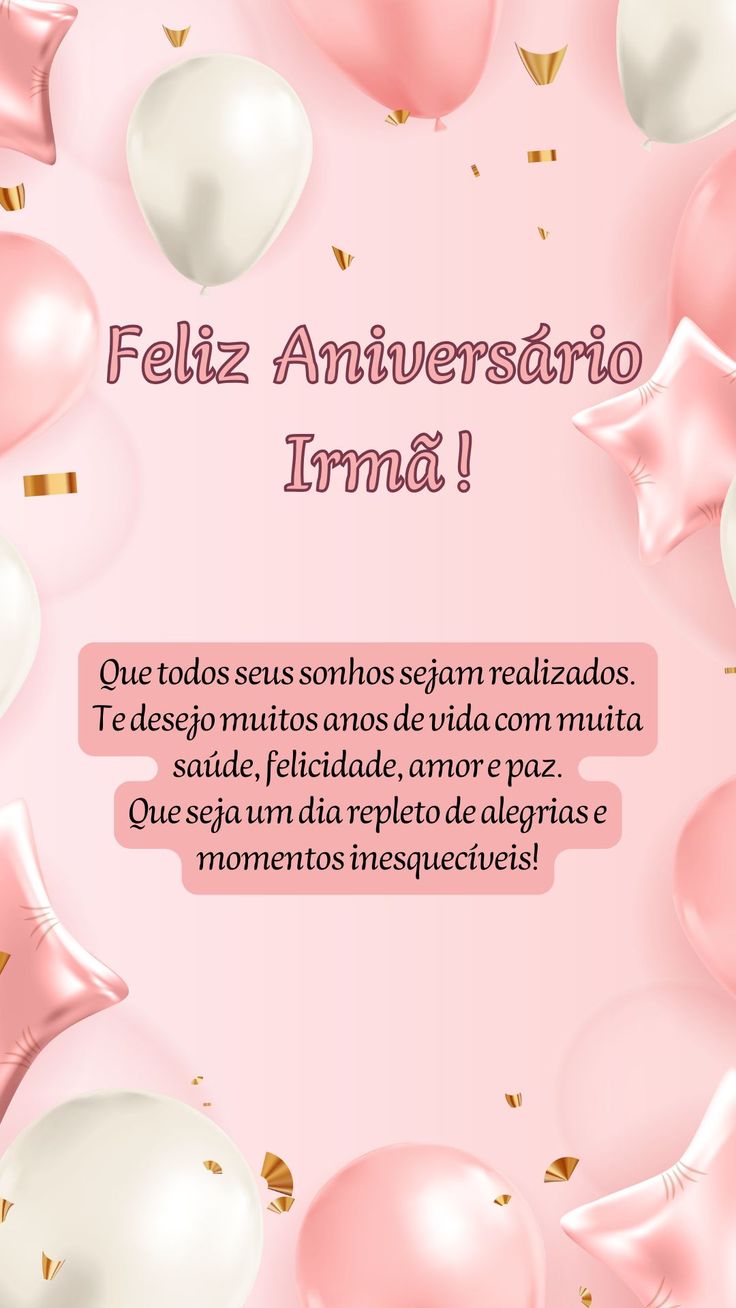 homenagem de aniversário para irmã