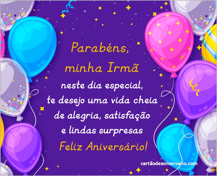 desejo de aniversário para irmã