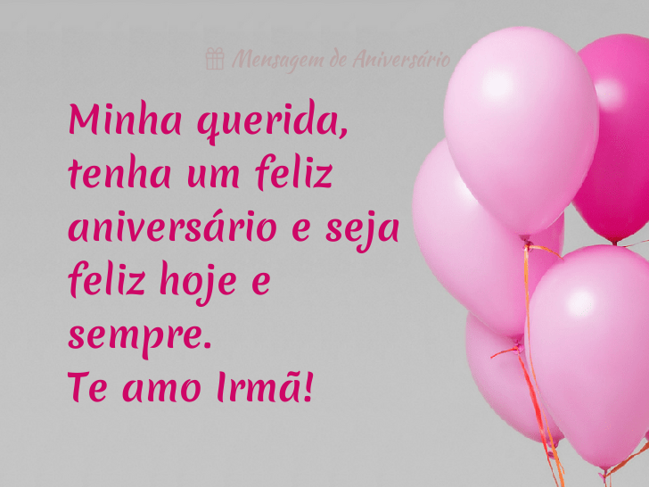 mensagem de aniversário para irmã que mora longe