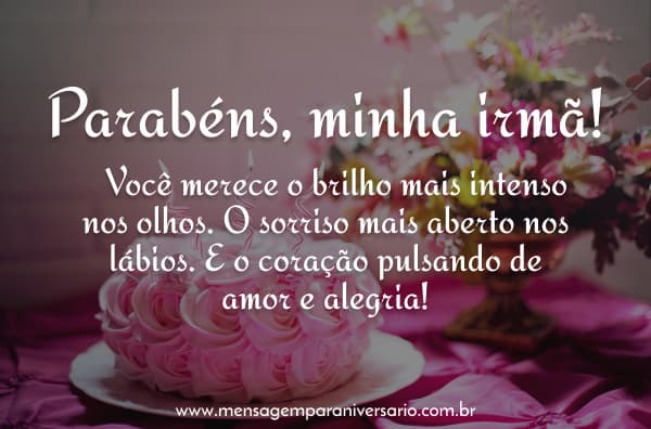 texto de aniversário para irmã mais nova