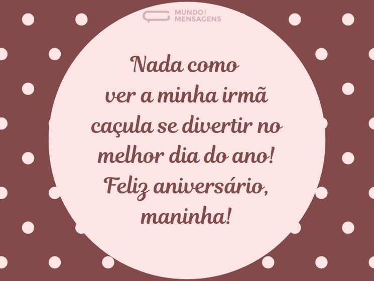 frases de aniversário para irmã