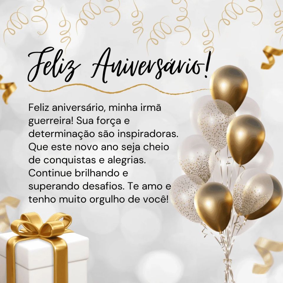 mensagens de aniversário para irmã que ama a Deus