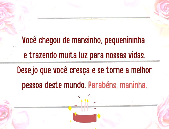 homenagem irmã mais nova