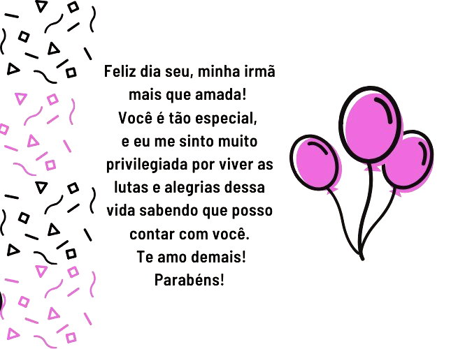 mensagem de aniversário para irmã mais velha emocionante