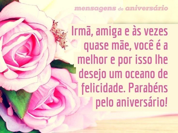 mensagem curta para irmã mais velha no aniversário