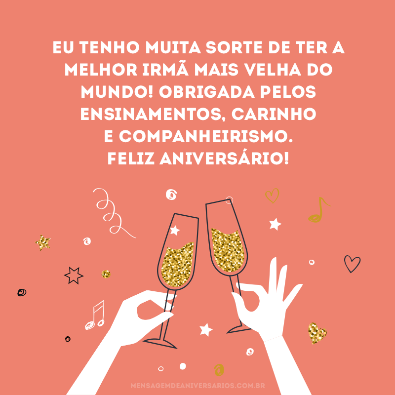 feliz aniversário para a irmã que é como mãe