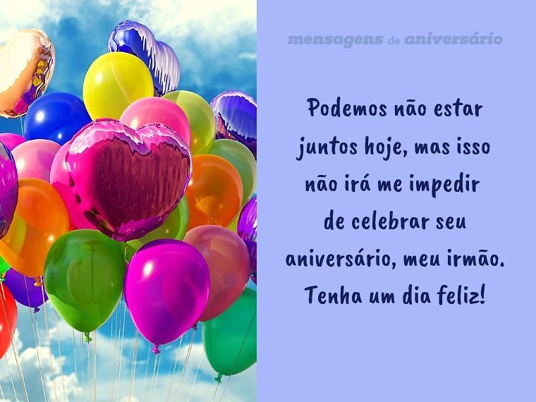 frases de aniversário para irmão que mora longe