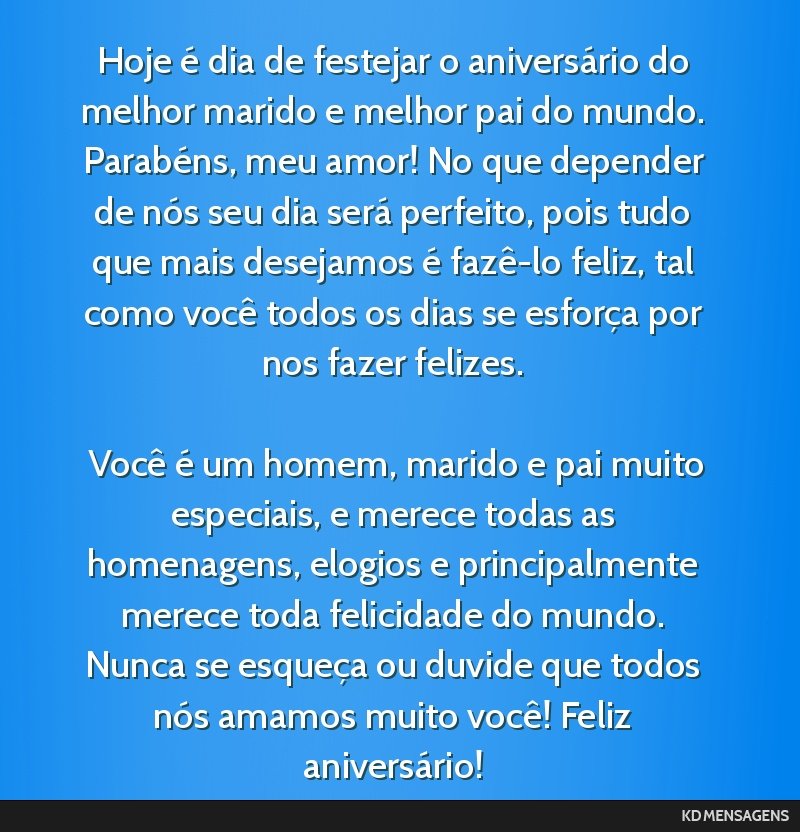 parabéns para marido e pai