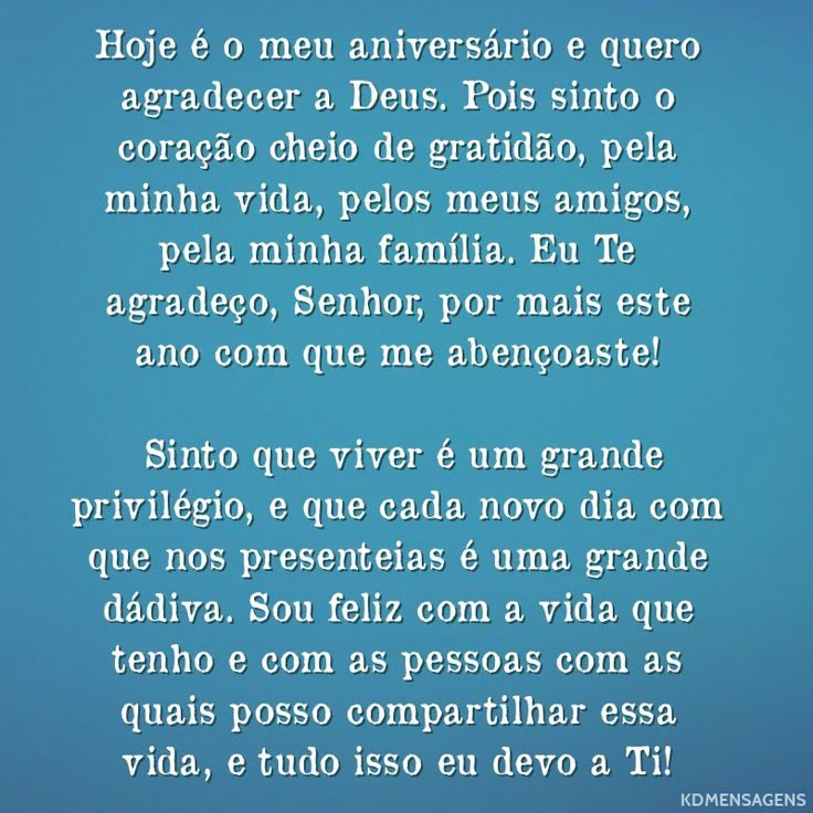 agradecimento a deus por mais um ano de vida