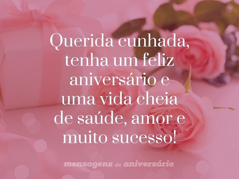 mensagem para cunhada querida