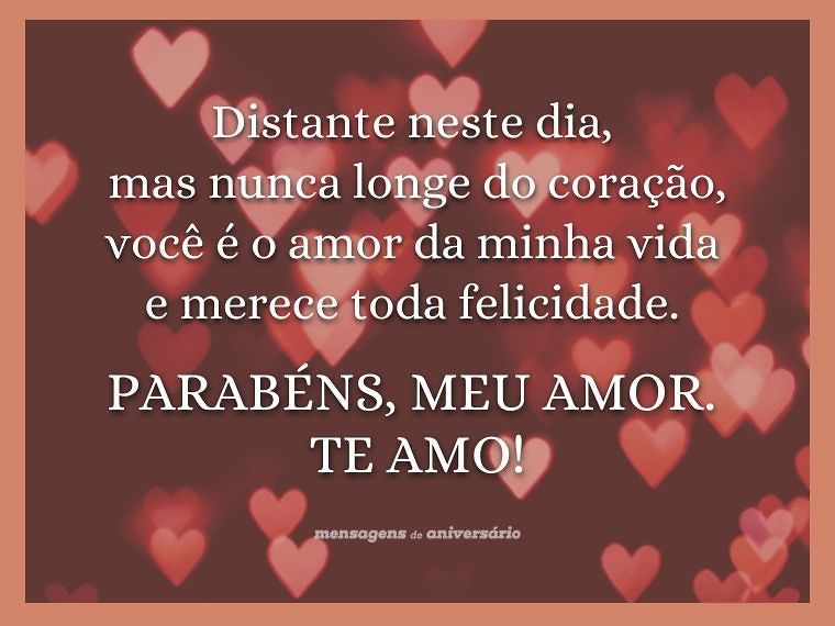declaração de amor de aniversário