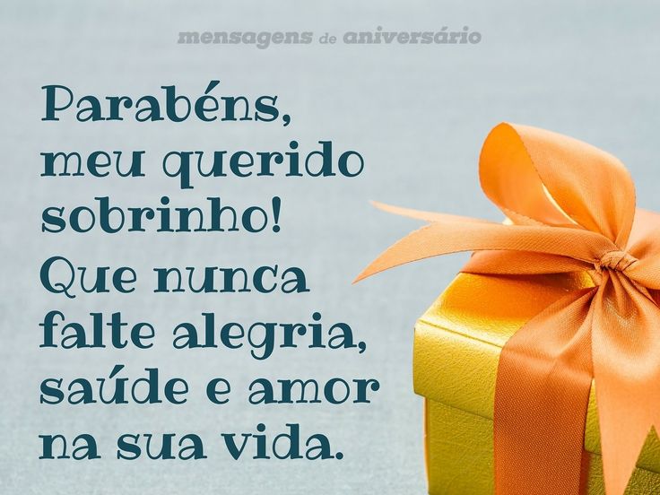 sobrinho amado aniversário