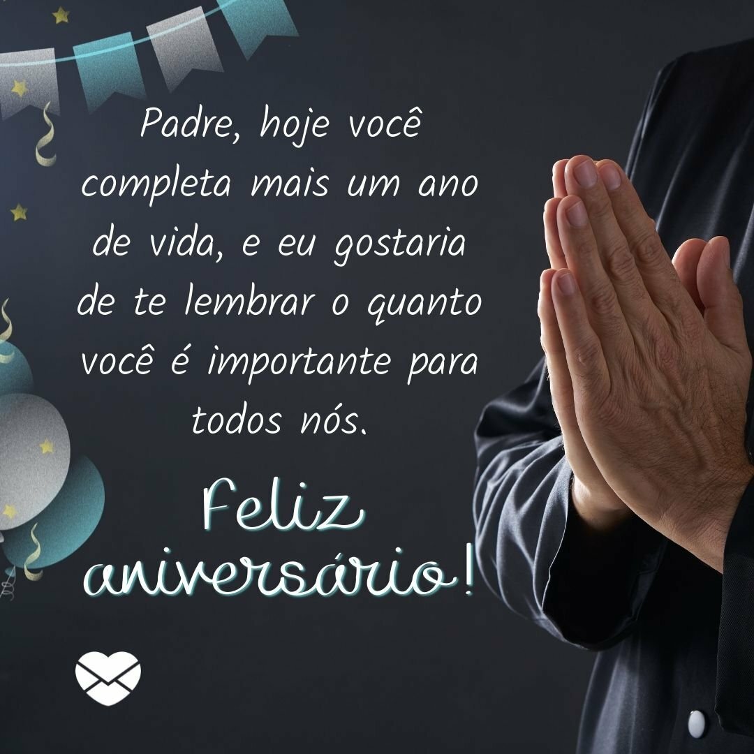 mensagem para padre aniversário
