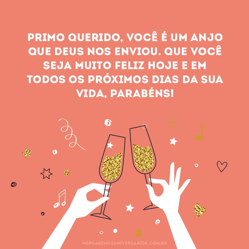 mensagens de aniversário para primo mais novo