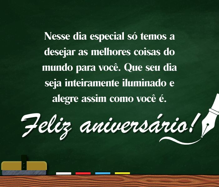 como desejar feliz aniversário para a professora