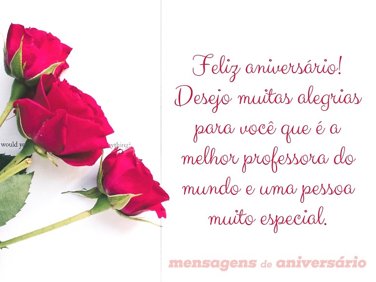 agradecimento aniversário professora