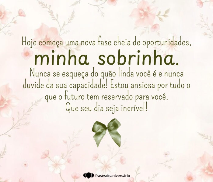 feliz aniversário sobrinha e afilhada amada