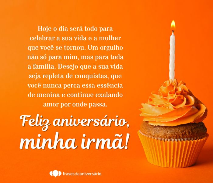 mensagens de aniversário emocionantes para irmã