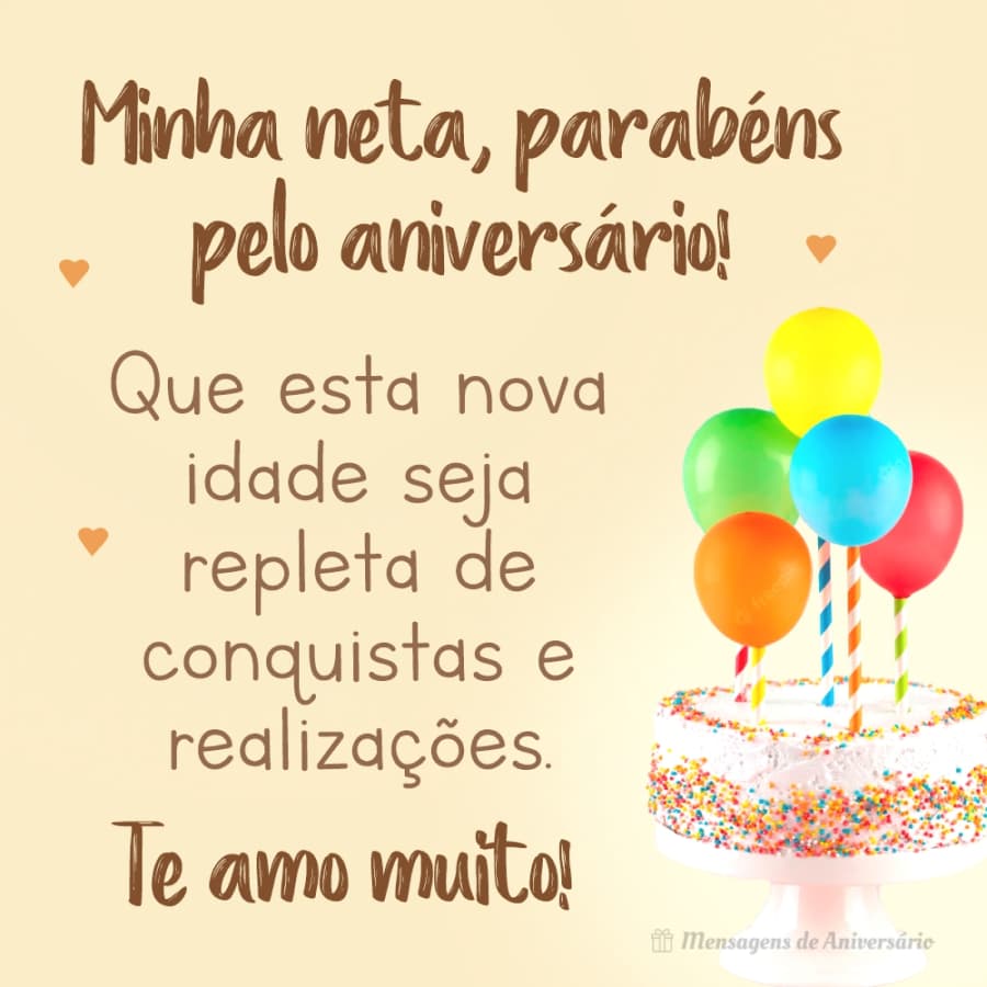 mensagem de aniversário para minha neta querida