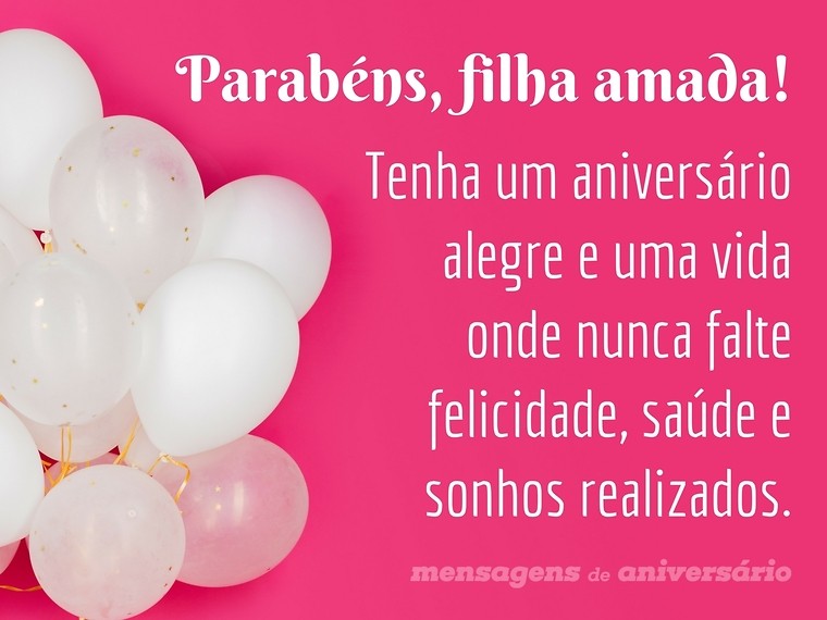 mensagem de aniversário para filha mais velha