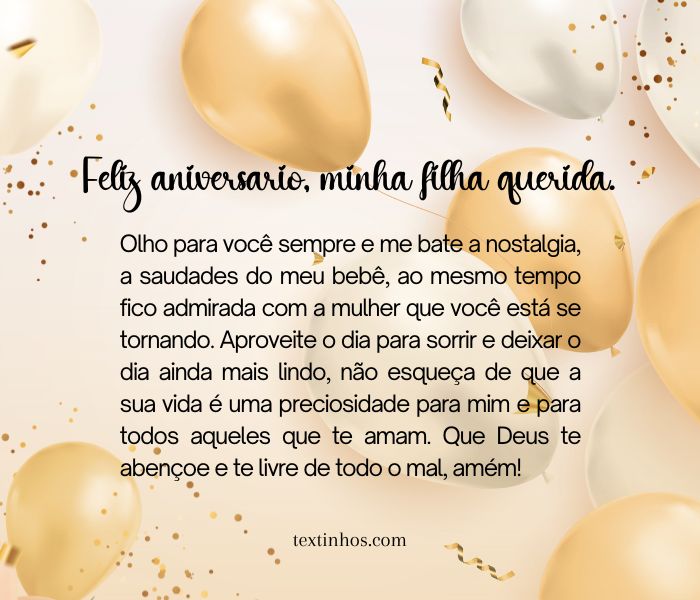 mensagem de aniversário para filha e amiga