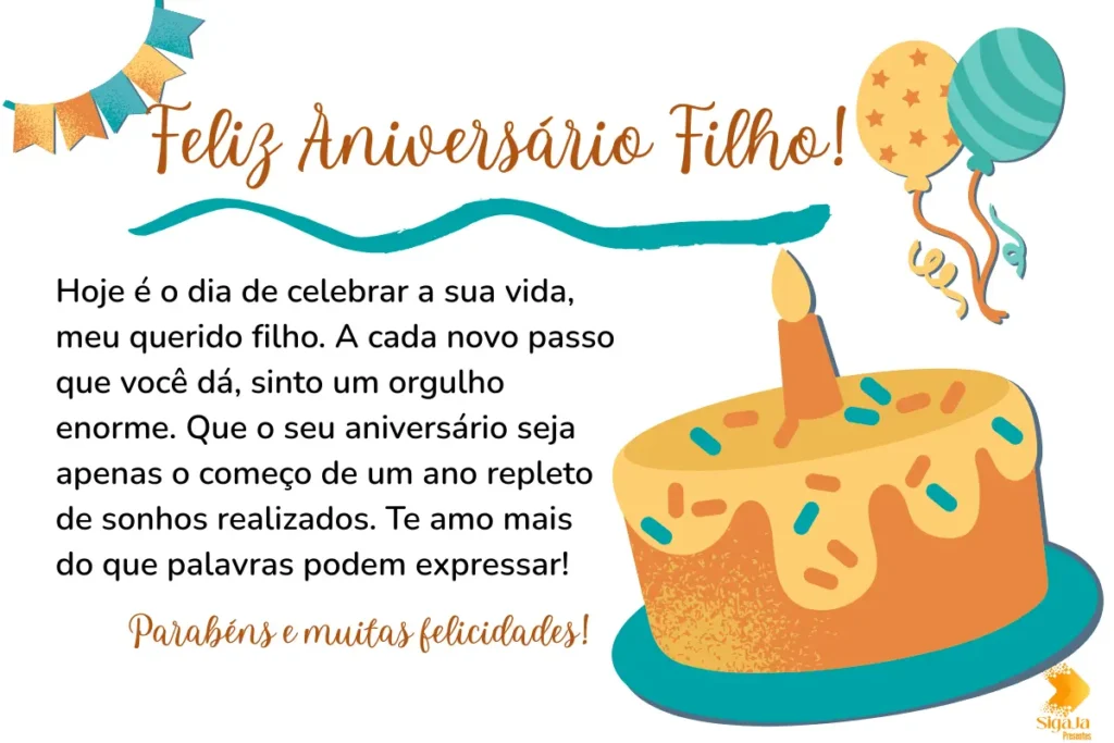 mensagem de aniversário para filho homem