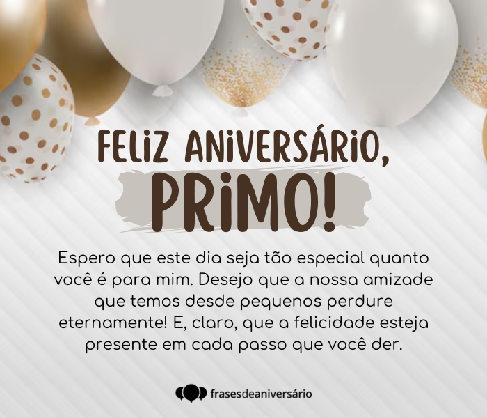 como mandar parabéns para primo