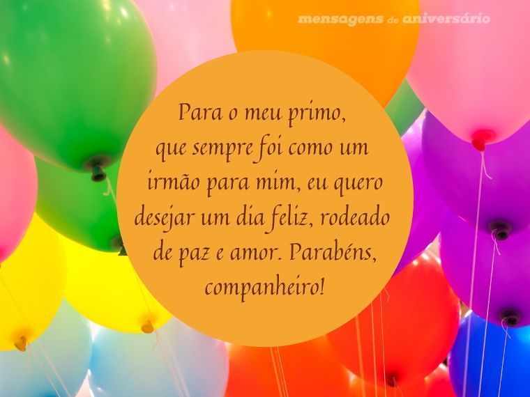 mensagem de aniversário para primo distante