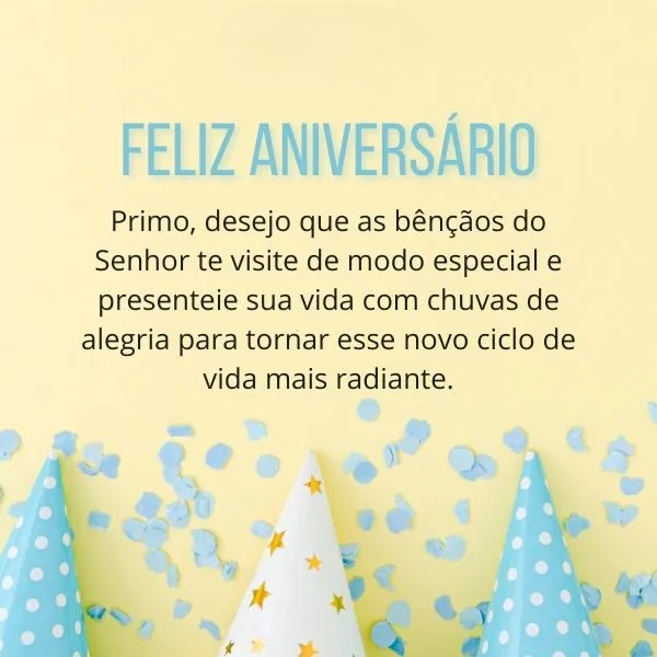 cartão de aniversário para primo