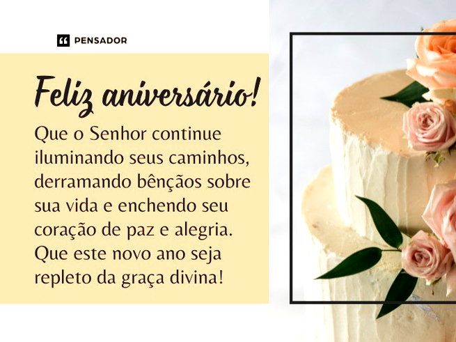 Feliz aniversário em nome de Jesus