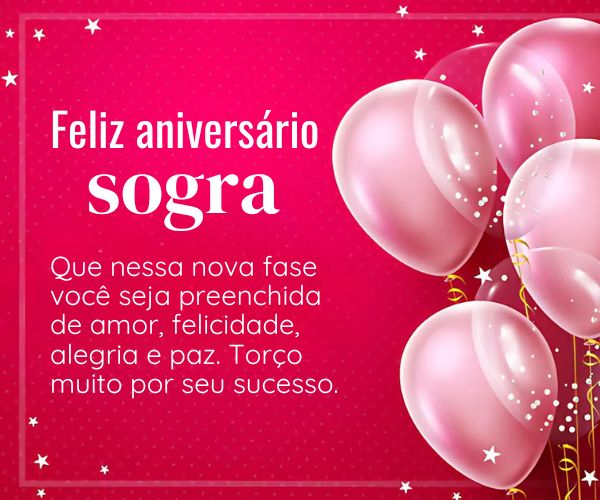 mensagem de aniversário para sogra querida
