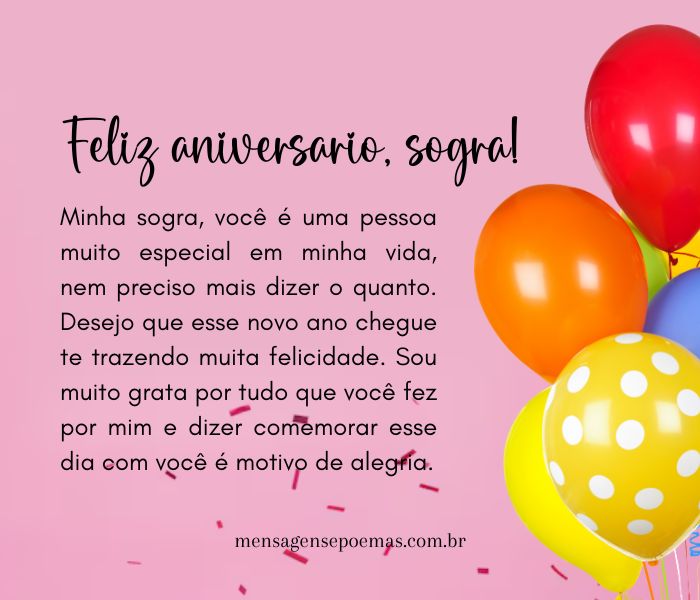 parabéns para sogra