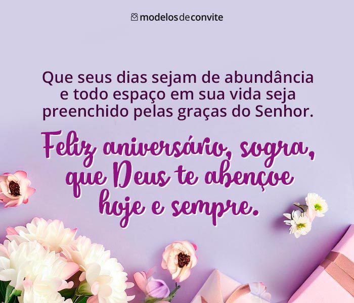 como desejar feliz aniversário para sogra