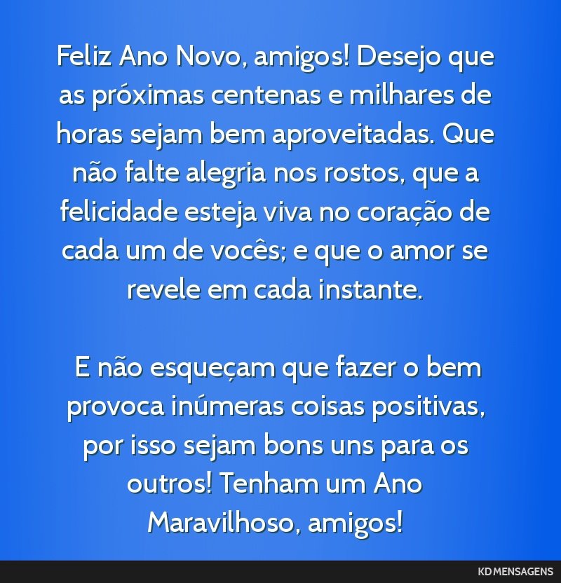 mensagens engraçadas de ano novo para amigos
